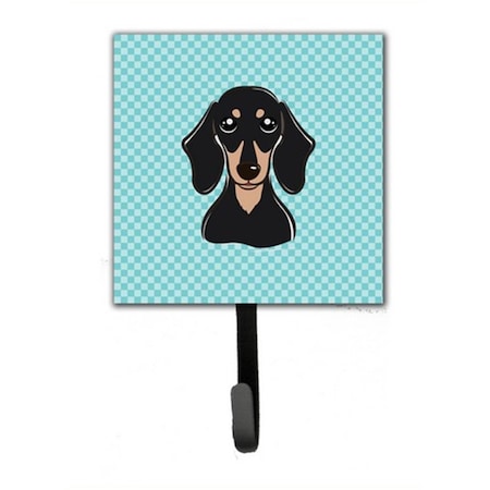 Jensendistributionservices Checkerboard Blue Smooth Black And Tan Dachshund Leash & Key Holder MI1715745